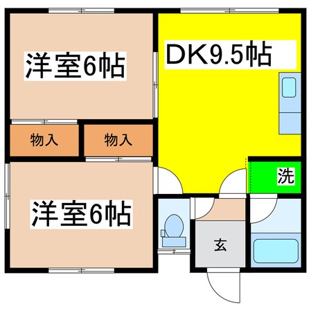 丸北ハイツの物件間取画像